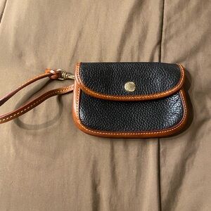 Dooney Burke Black and Brown Wristlet